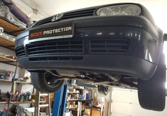 Steel sump guard for VW Bora