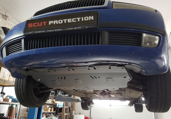Steel sump guard for Skoda Rapid