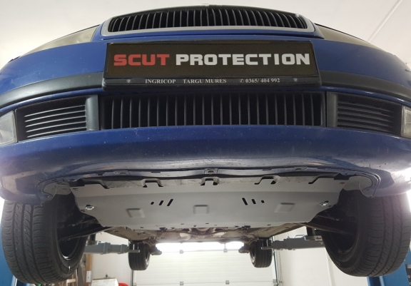 Steel sump guard for Skoda Rapid