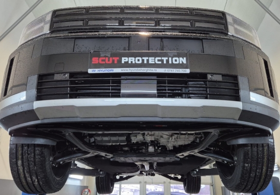 Steel sump guard for Hyundai Santa Fe