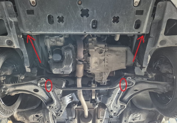 Steel sump guard for Peugeot 2008