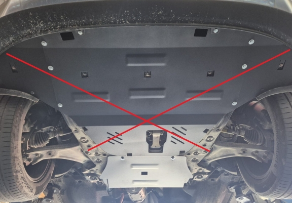 Catalytic converter guard for Hyundai Santa Fe