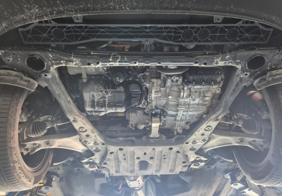 Steel sump guard for Hyundai Santa Fe