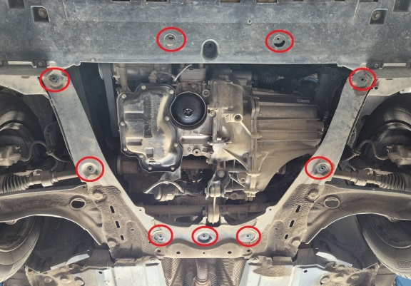 Aluminum sump guard for Dacia Sandero