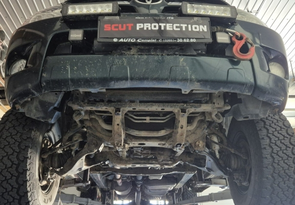 Steel sump guard for the protection of the engine and the radiator for Toyota Hilux