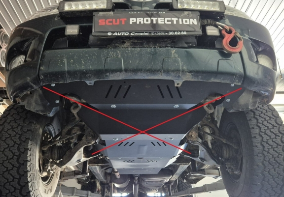 Steel gearbox and particle filter guard for Toyota Hilux 