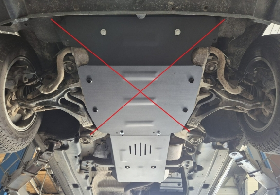 Steel manual gearbox guard for VW Touareg 7L